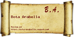 Bota Arabella névjegykártya